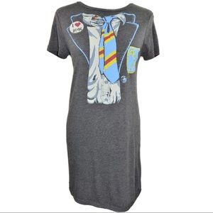 I LOVE AC/DC M Long Graphic Band T Shirt Dress
